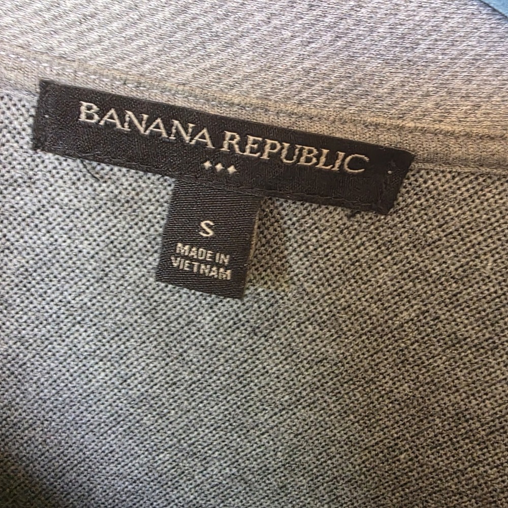 Banana Republic Jacket Women's Size Small Gray Cropped Knit Stretch Snaps - Picture 3 of 7